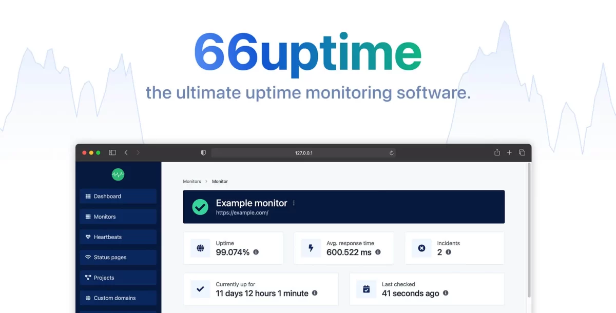 66Uptime - Uptime & Cronjob Monitoring tool