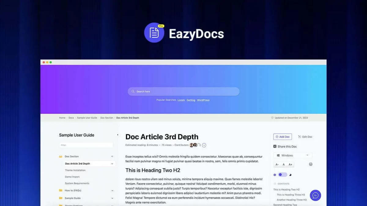 EazyDocs Pro (Premium) 2.0.0