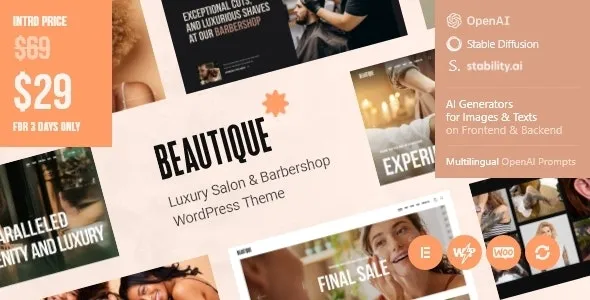 Beautique v1.0 - Luxury Salon & Barbershop WordPress Theme