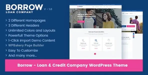 Borrow WordPress Theme v1.6.6 - Loan Company Responsive