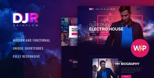 DJ Rainflow v1.3.13 - Music Band & Musician WordPress Theme