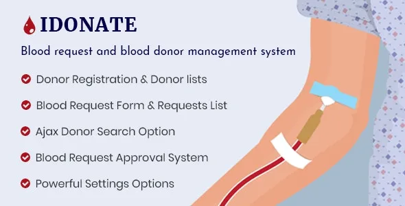 IDonatePro v3.0.2 - Blood Donation, Request And Donor Management WordPress Plugin