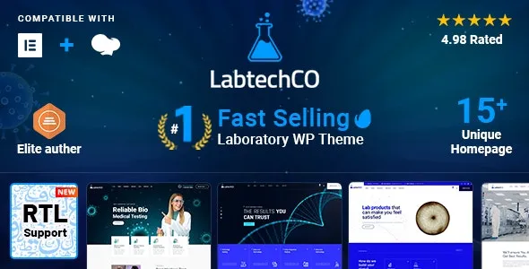 LabtechCO v7.4 - Laboratory & Science Research WordPress Theme nulled