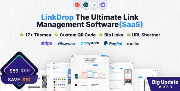 Linkdrop v3.5.3 - SaaS Link Management Tool