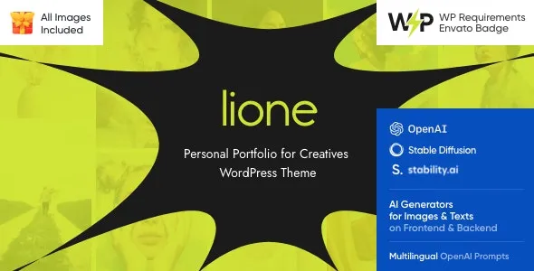 Lione Personal Portfolio for Creatives WordPress Theme