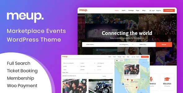 Meup v1.7.9 - Marketplace Events WordPress Theme