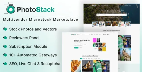 PhotoStack v1.0 - Multivendor Microstock Marketplace