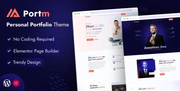 Portm v1.1 - Personal Portfolio WordPress Theme