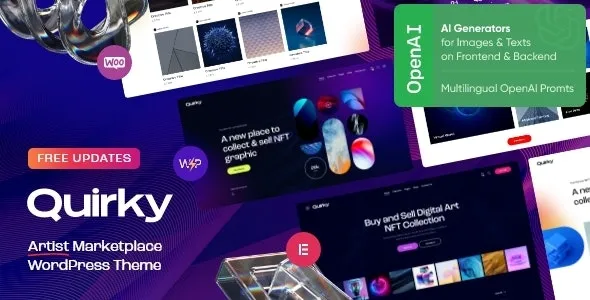 Quirky v1.15 - NFT, Token & Blockchain WCFM Marketplace WordPress Theme