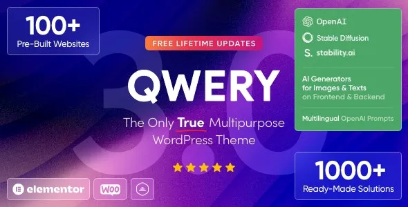 Qwery v3.2 - Multi-Purpose Business WordPress & WooCommerce Theme + ChatGPT