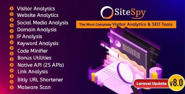 SiteSpy v8.0 - The Most Complete Visitor Analytics & SEO Tools - nulled