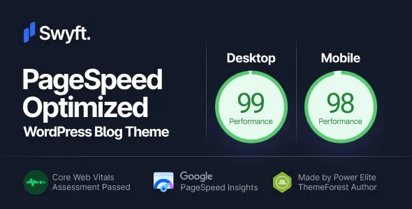 Swyft v1.0.4 - PageSpeed Optimized WordPress Blog Theme