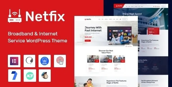 Netfix v1.2.1 - Broadband & Internet Services WordPress Theme